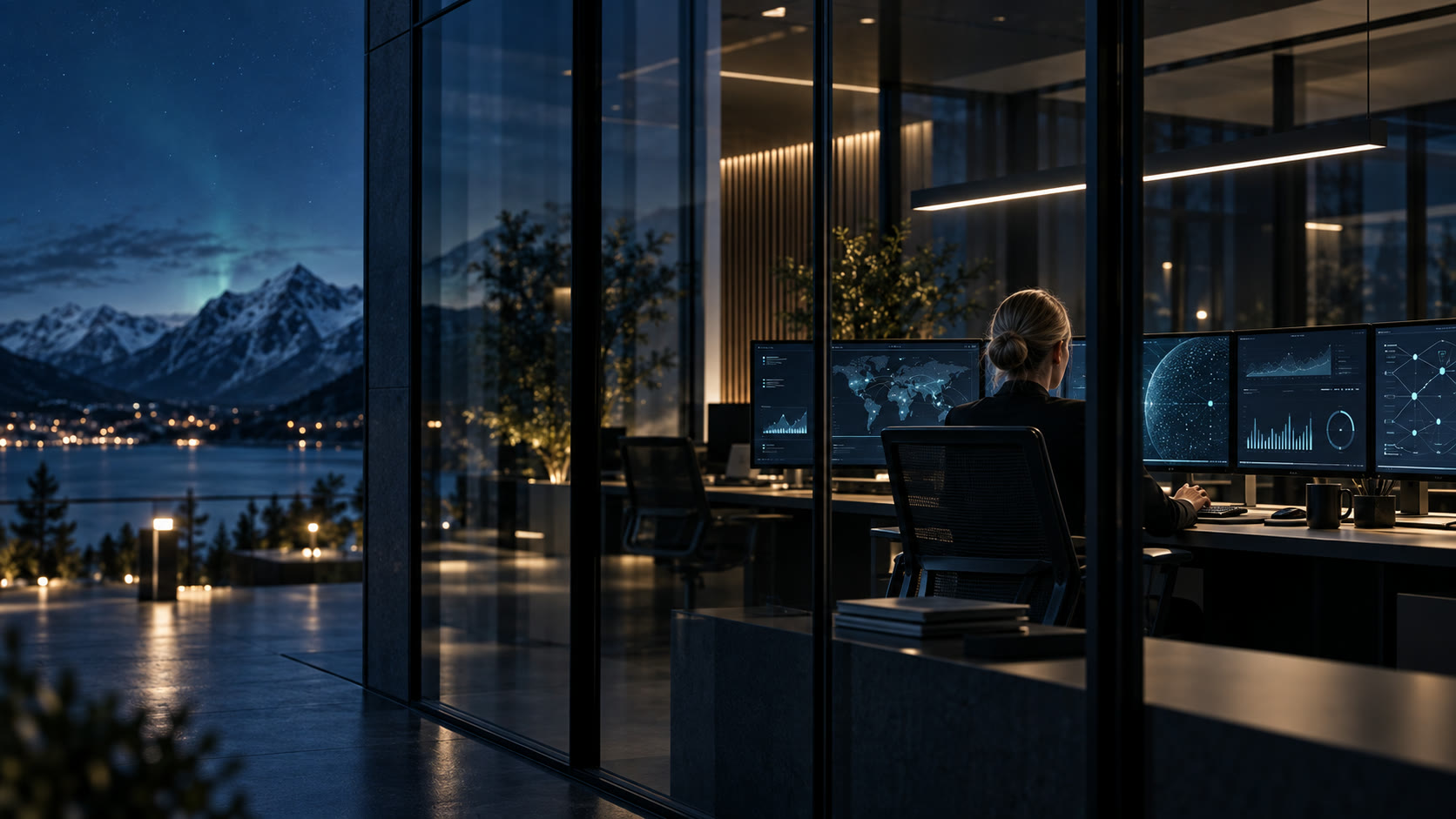 Analyst working in a calm Security Operations environment